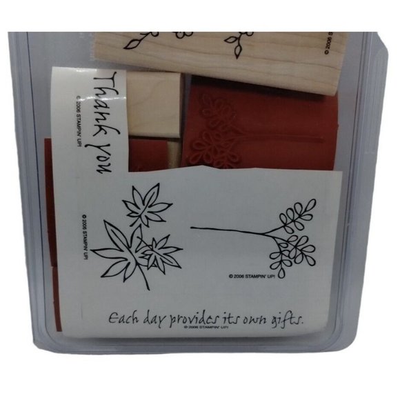 Stampin Up Artfully Asian 5 Piece Rubber Stamp Kit Mounted 2006 Cherry Blossoms - Picture 2 of 4